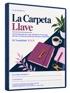 Kit Tranquilidad impreso en una carpeta